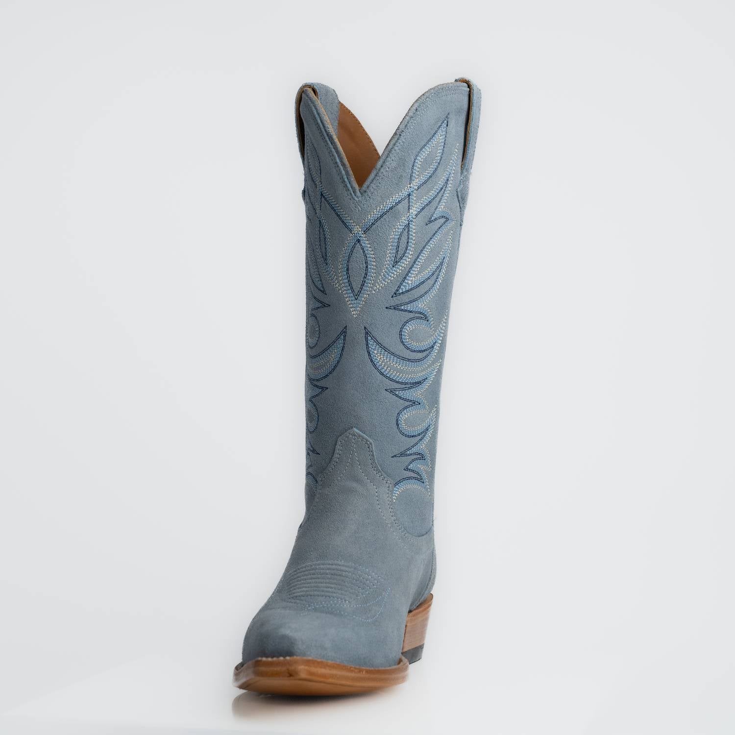 The Margaret | Women's Cowgirl Boot | Premium Suede Leather | Baby Blue