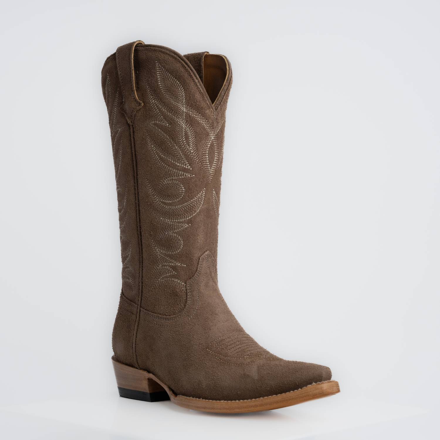 The Margaret | Women's Cowgirl Boot | Premium Suede Leather | Gray