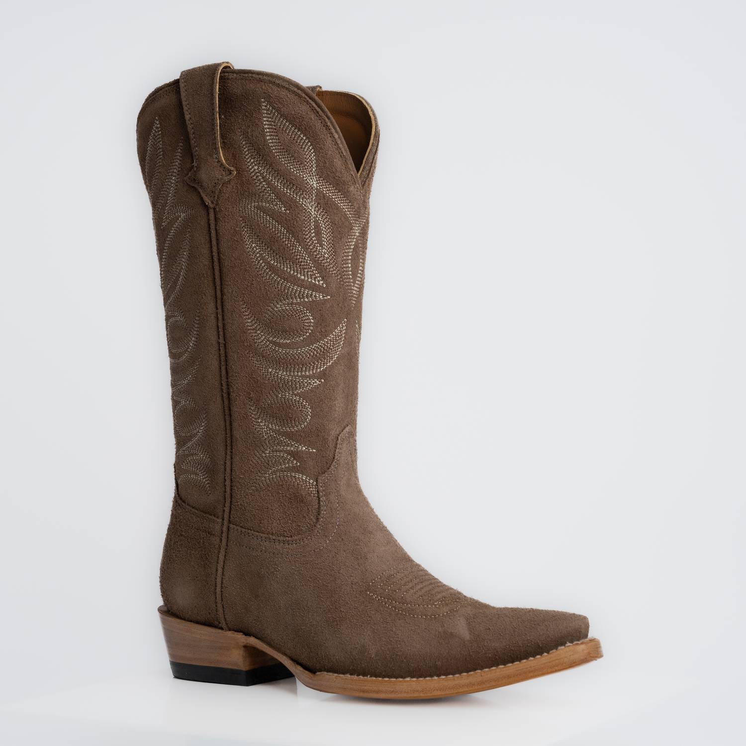The Margaret | Women's Cowgirl Boot | Premium Suede Leather | Gray