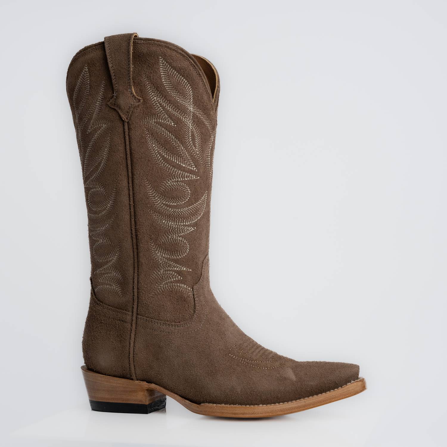 The Margaret | Women's Cowgirl Boot | Premium Suede Leather | Gray