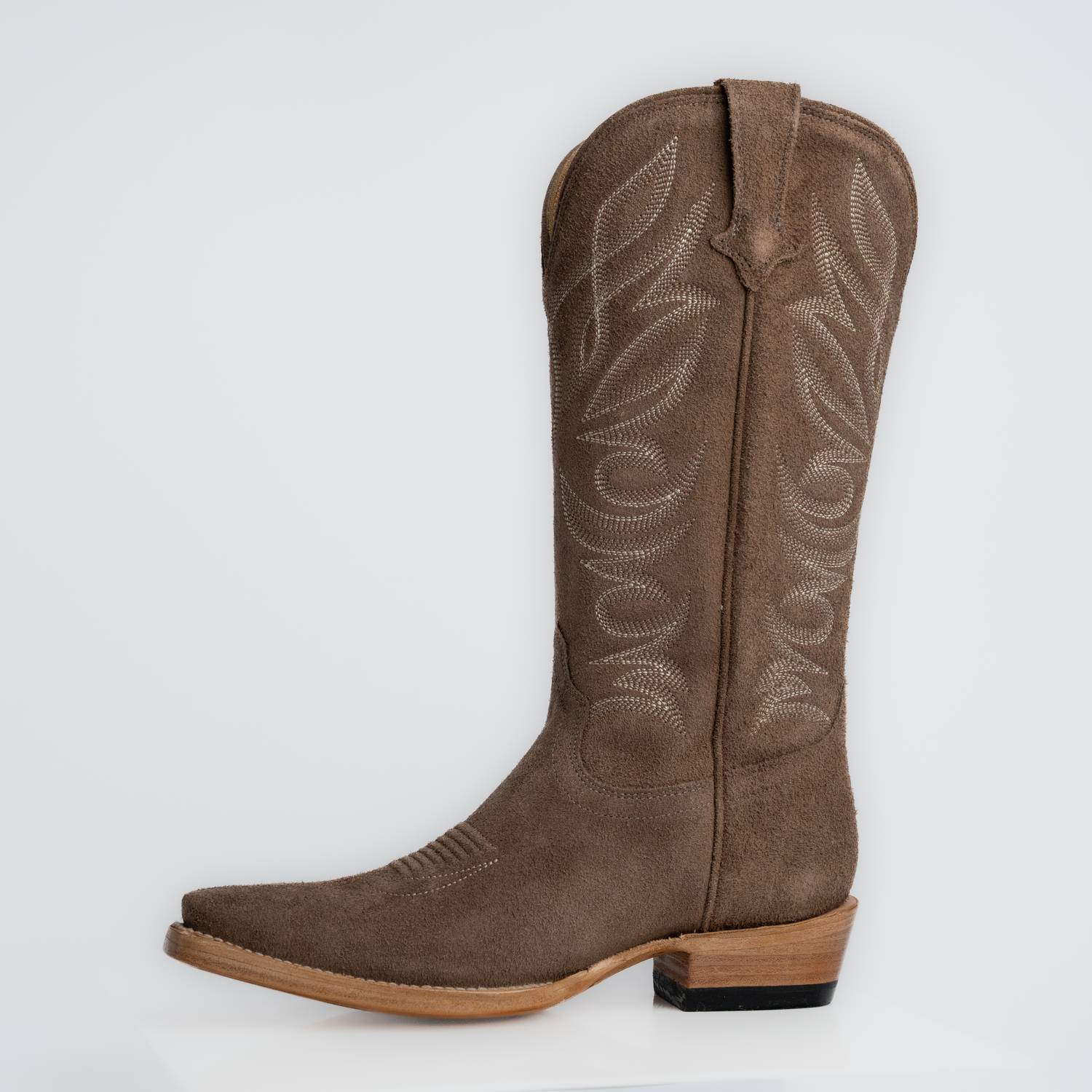 The Margaret | Women's Cowgirl Boot | Premium Suede Leather | Gray