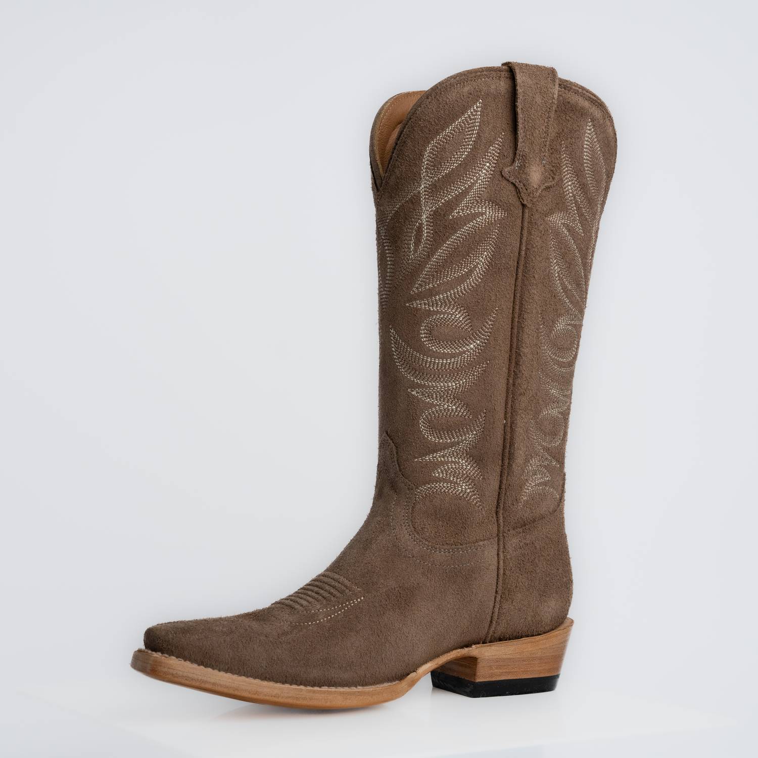 The Margaret | Women's Cowgirl Boot | Premium Suede Leather | Gray