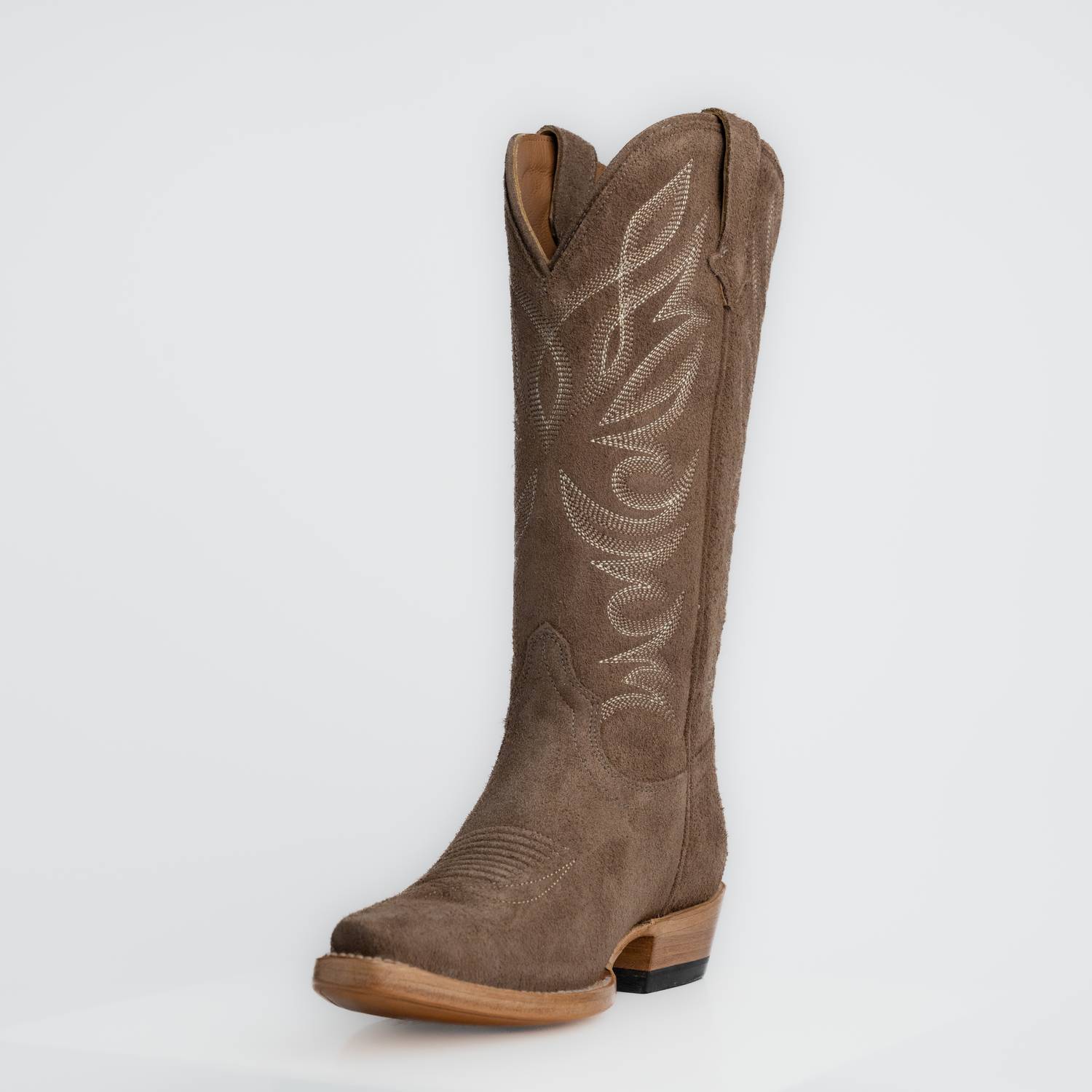 The Margaret | Women's Cowgirl Boot | Premium Suede Leather | Gray