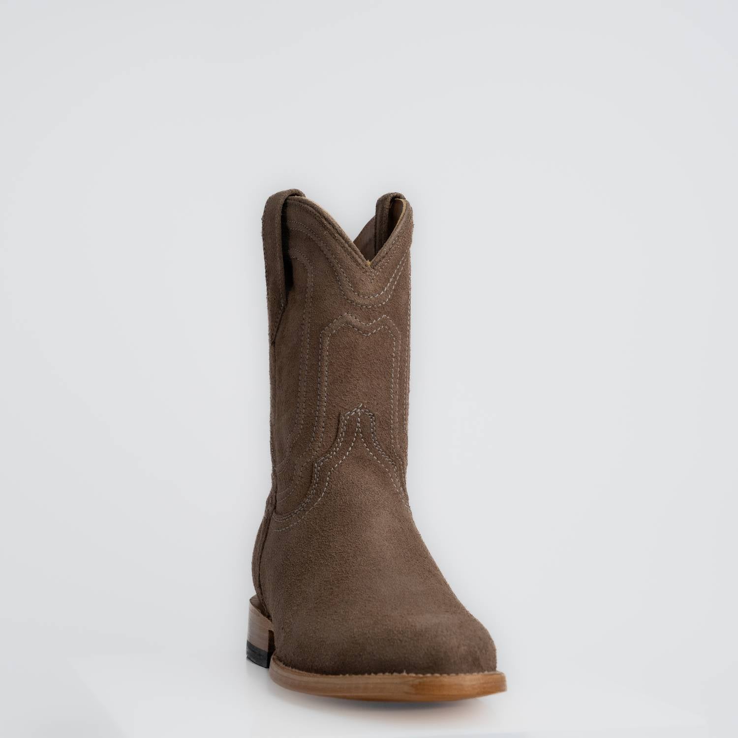The Pendleton | Men's Roper Boot | Premium Suede Leather | Gray
