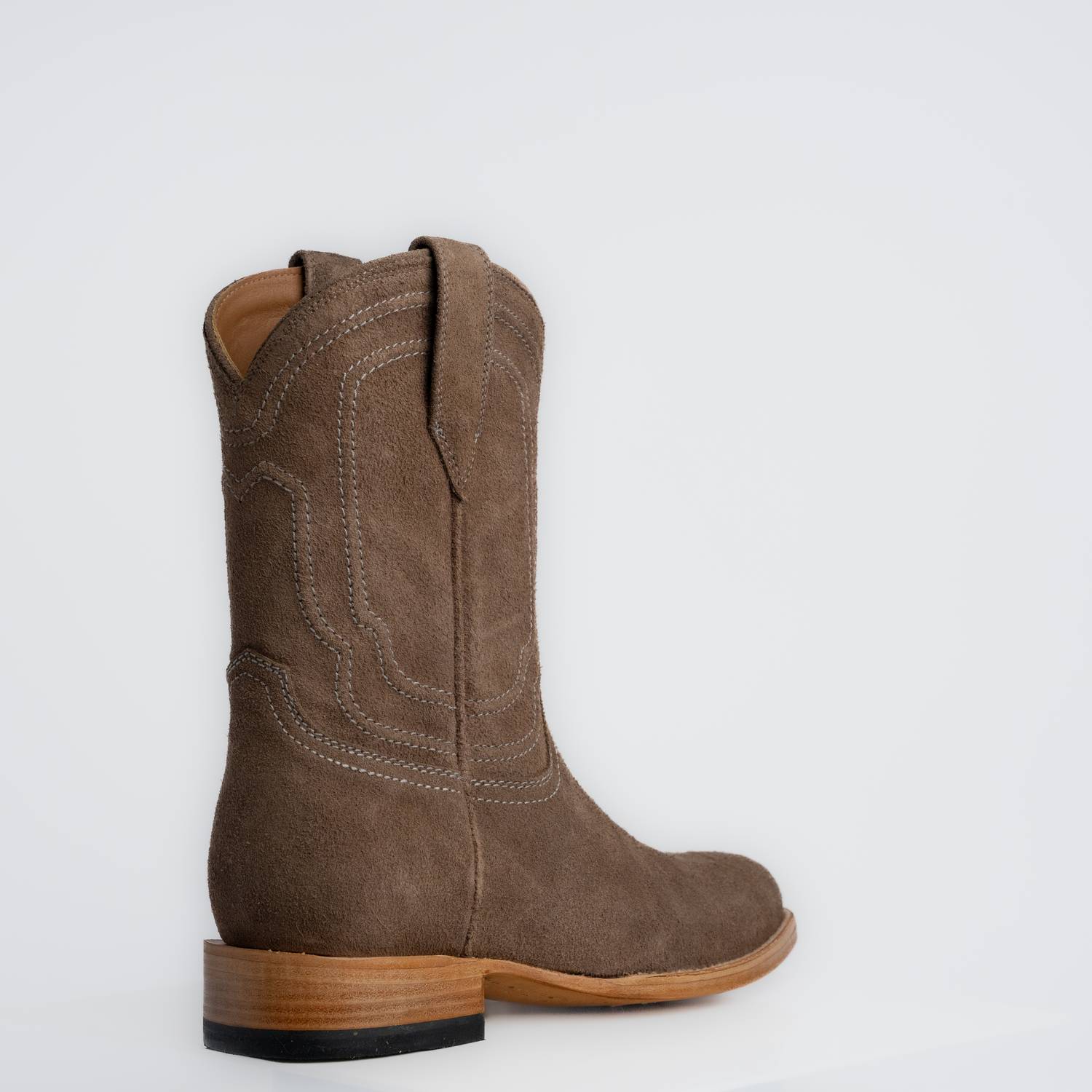 The Pendleton | Men's Roper Boot | Premium Suede Leather | Gray