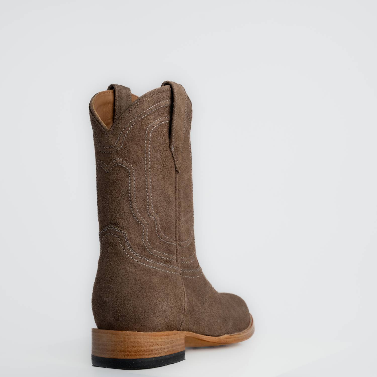 The Pendleton | Men's Roper Boot | Premium Suede Leather | Gray