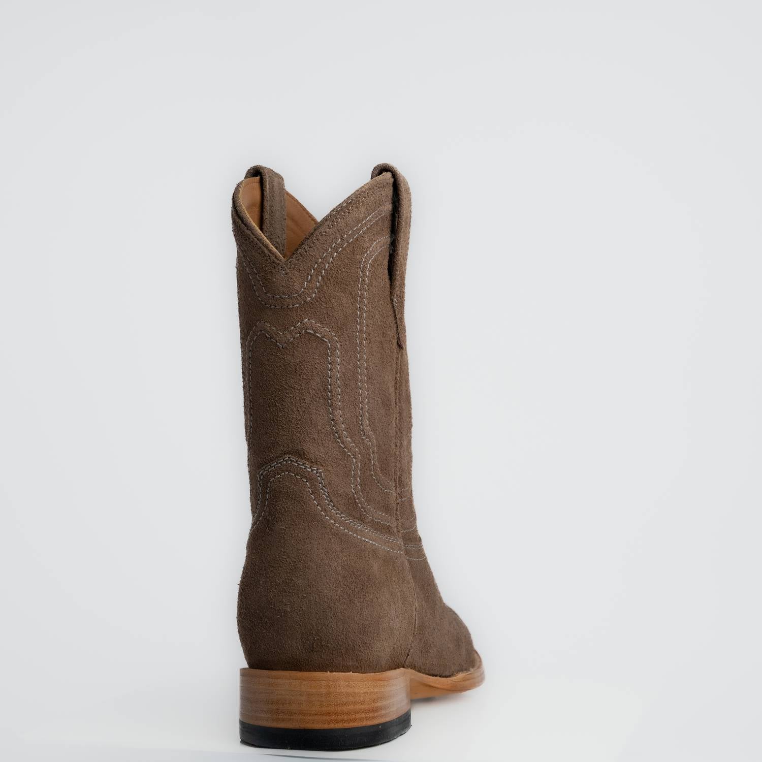 The Pendleton | Men's Roper Boot | Premium Suede Leather | Gray
