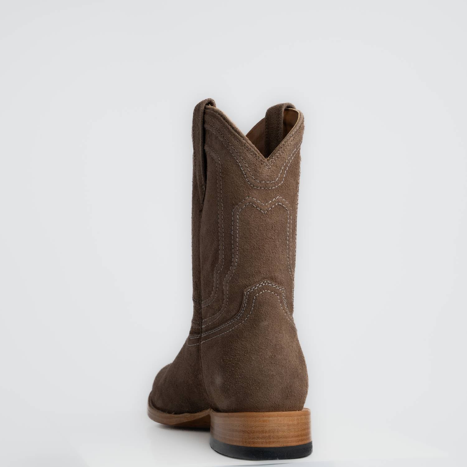 The Pendleton | Men's Roper Boot | Premium Suede Leather | Gray