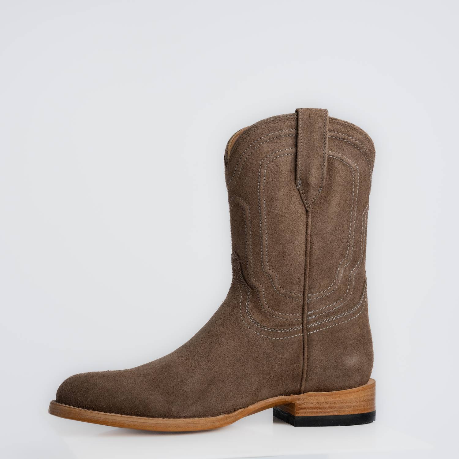 The Pendleton | Men's Roper Boot | Premium Suede Leather | Gray