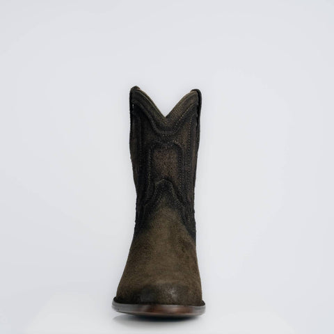 The Pendleton | Men's Roper Boot | Premium Suede Leather | Olive