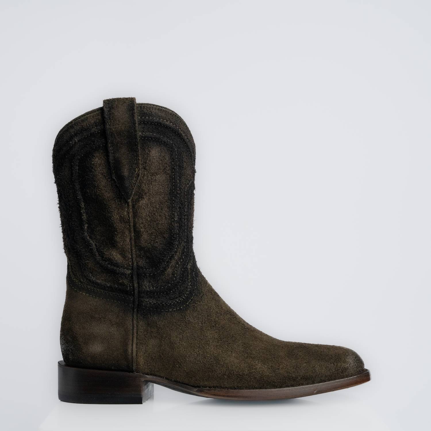 The Pendleton | Men's Roper Boot | Premium Suede Leather | Olive
