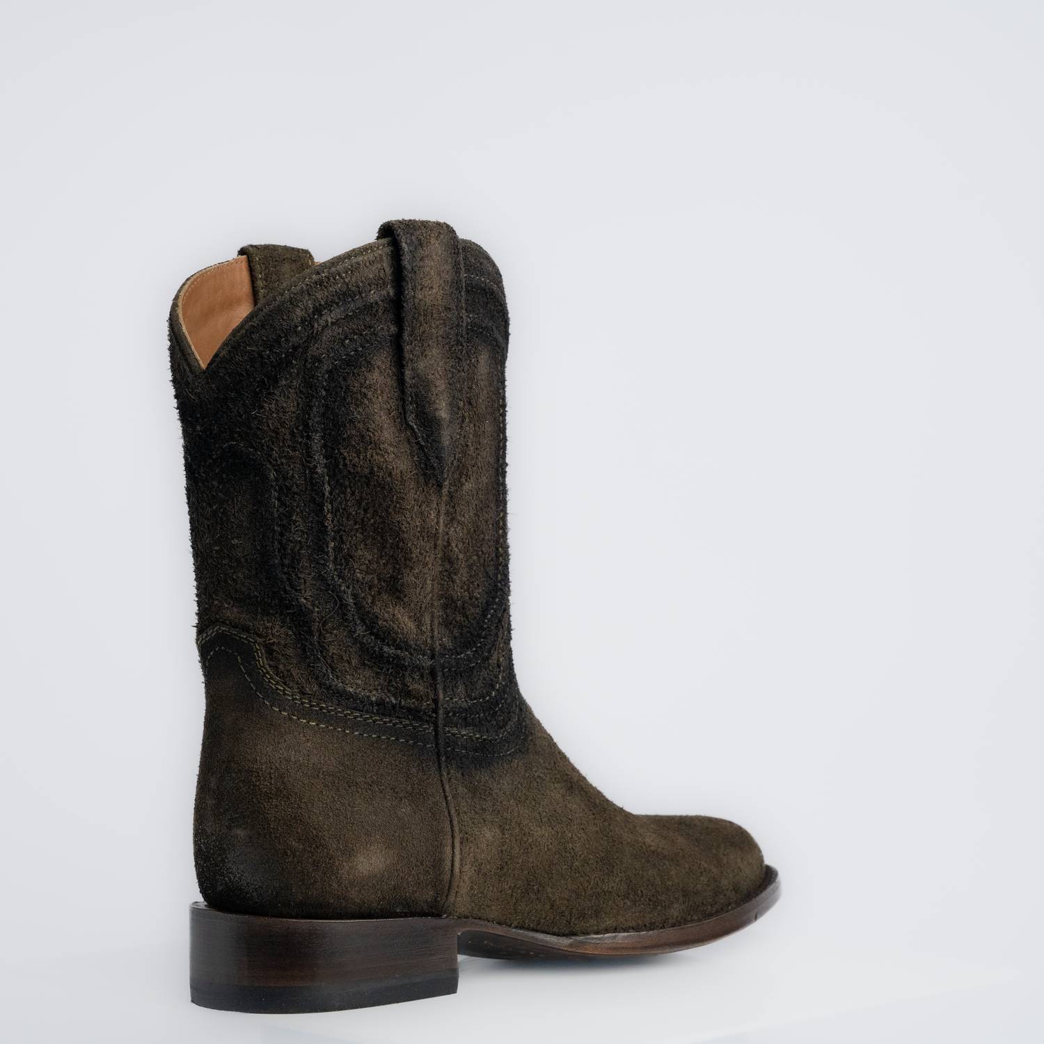 The Pendleton | Men's Roper Boot | Premium Suede Leather | Olive