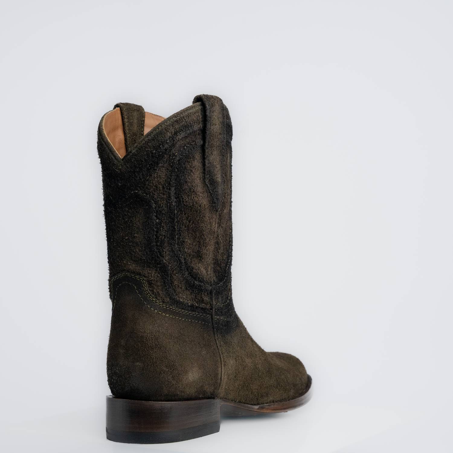 The Pendleton | Men's Roper Boot | Premium Suede Leather | Olive