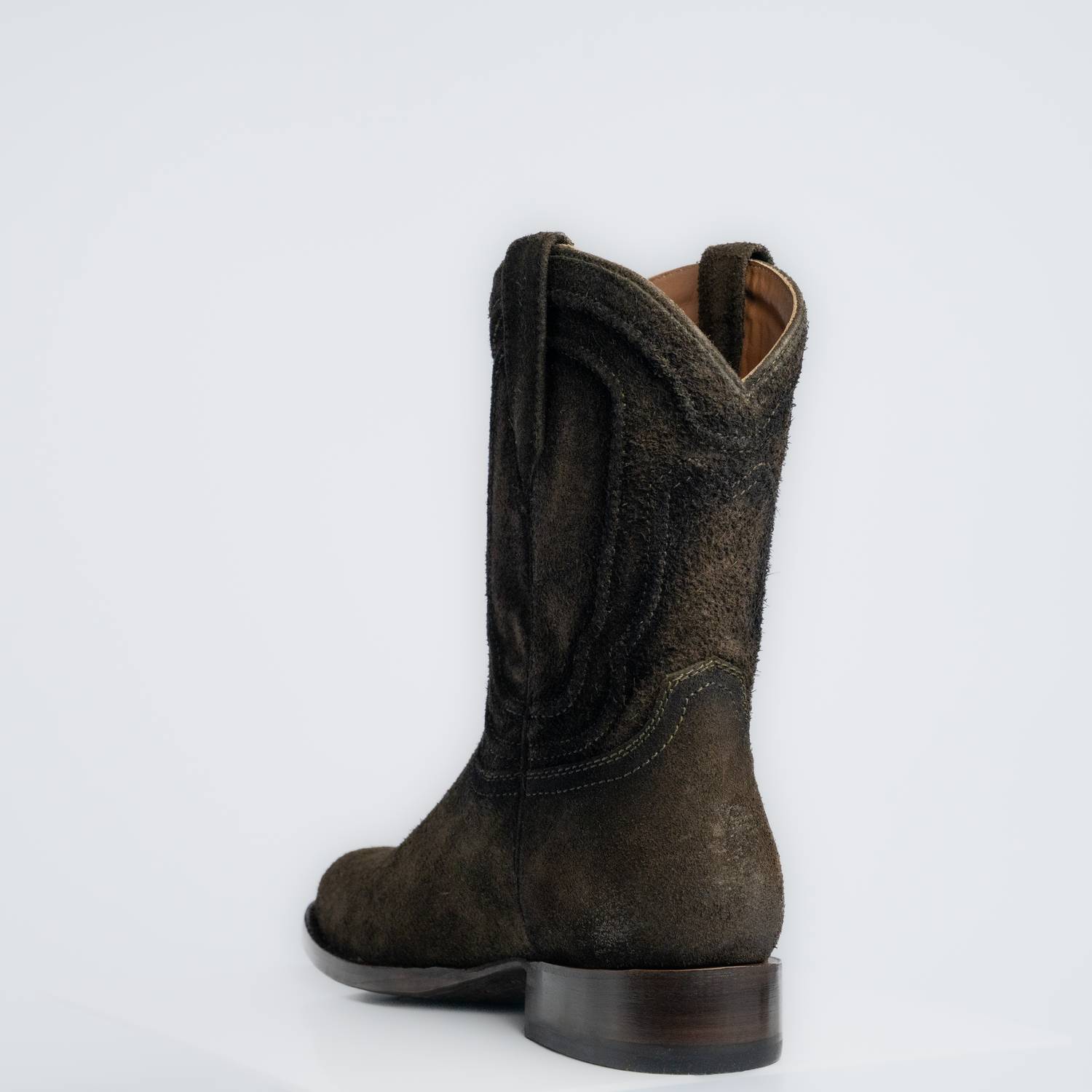 The Pendleton | Men's Roper Boot | Premium Suede Leather | Olive