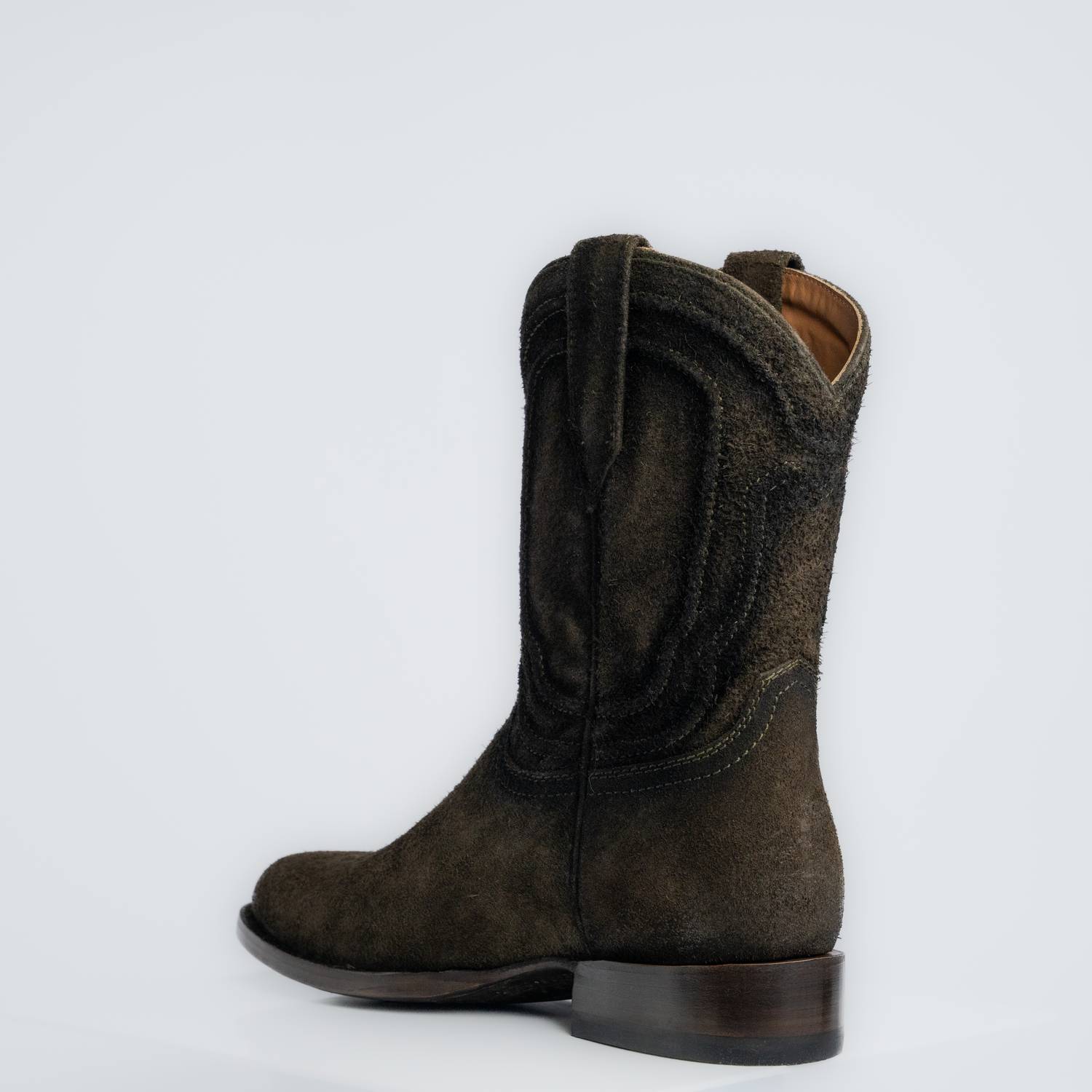 The Pendleton | Men's Roper Boot | Premium Suede Leather | Olive