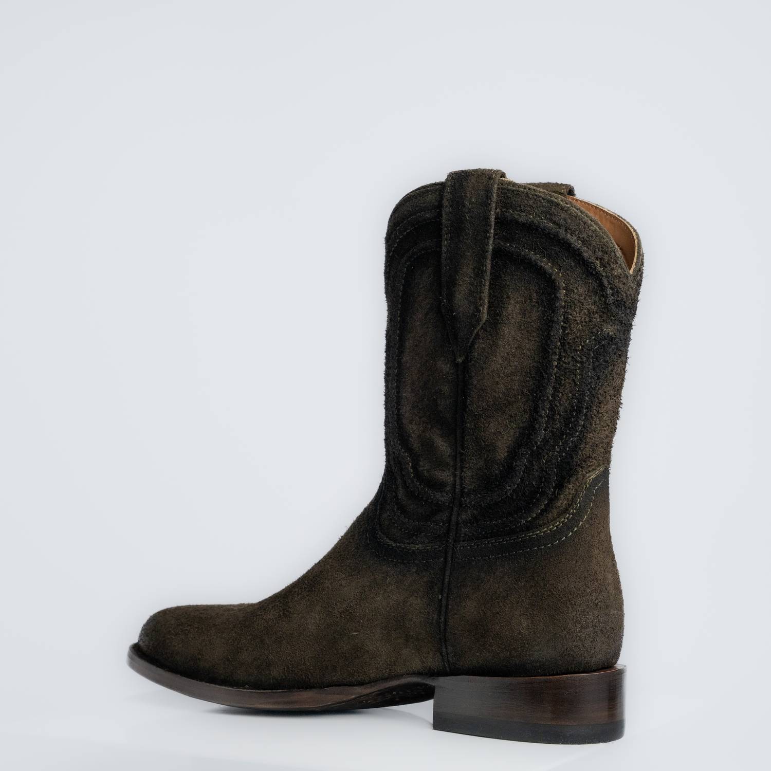 The Pendleton | Men's Roper Boot | Premium Suede Leather | Olive