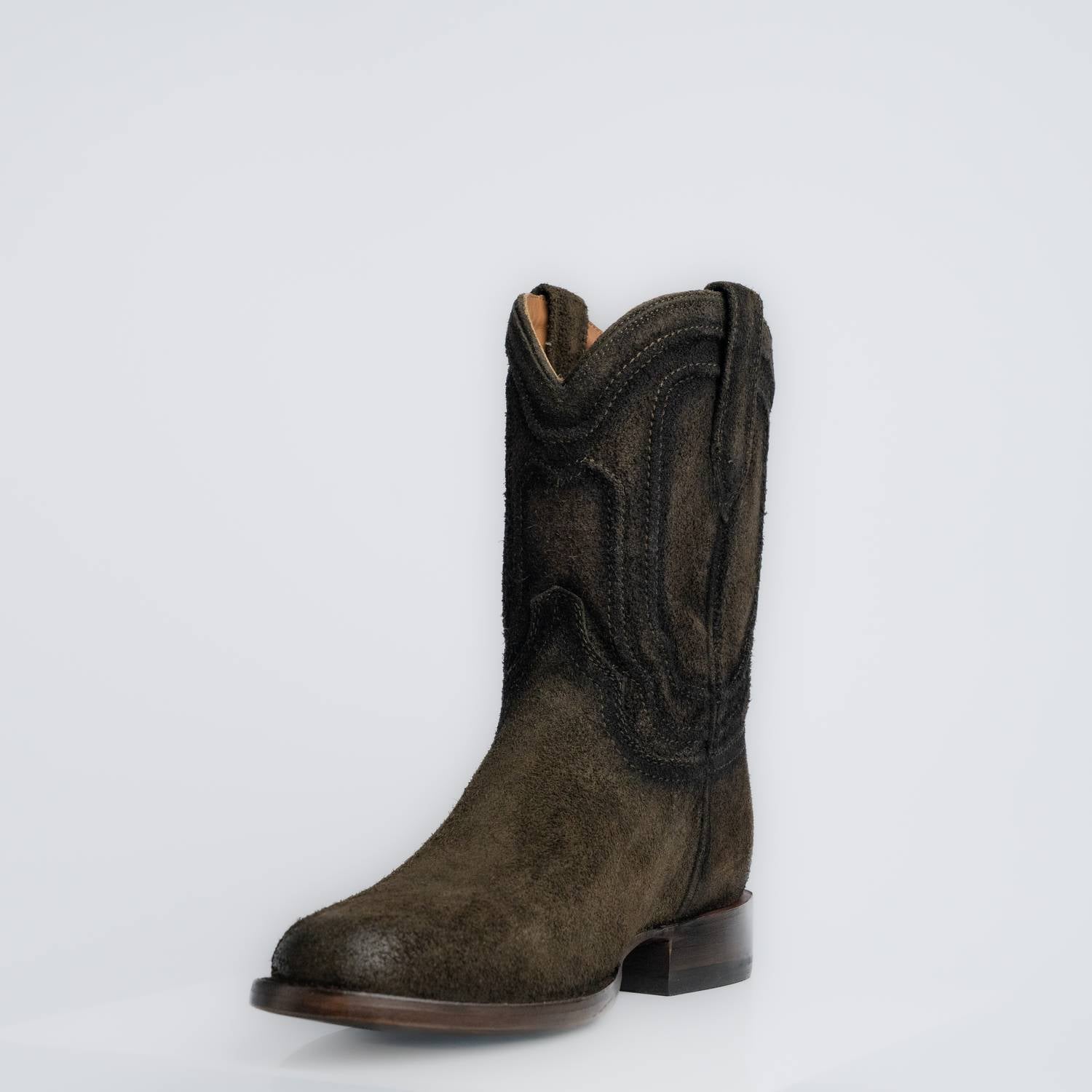 The Pendleton | Men's Roper Boot | Premium Suede Leather | Olive