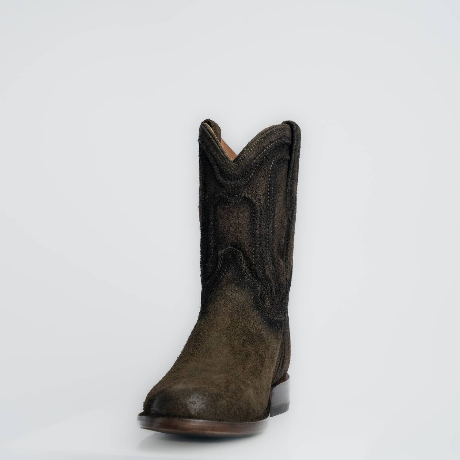 The Pendleton | Men's Roper Boot | Premium Suede Leather | Olive
