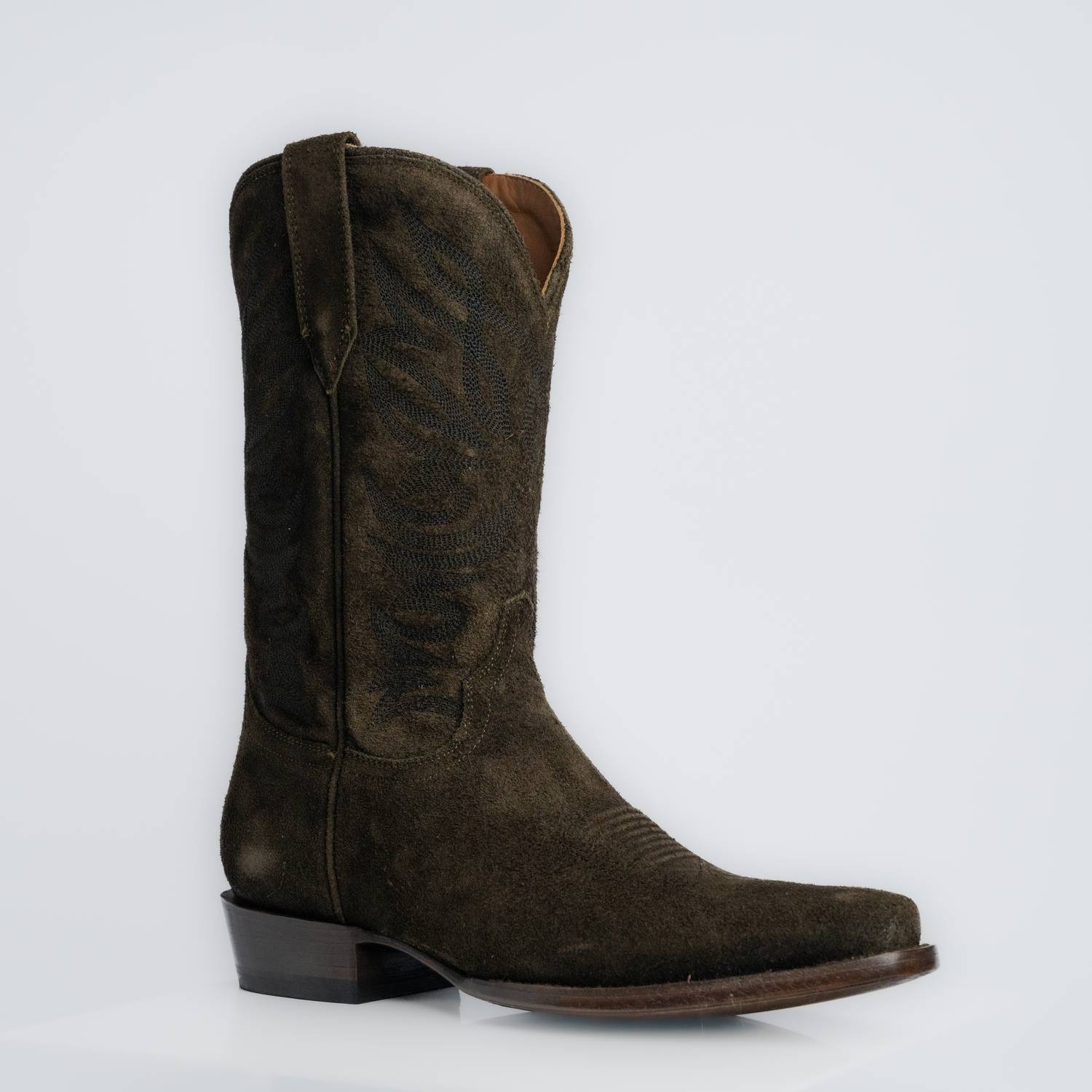 The Sterling | Men's Cowboy Boot | Premium Suede Leather | Olive
