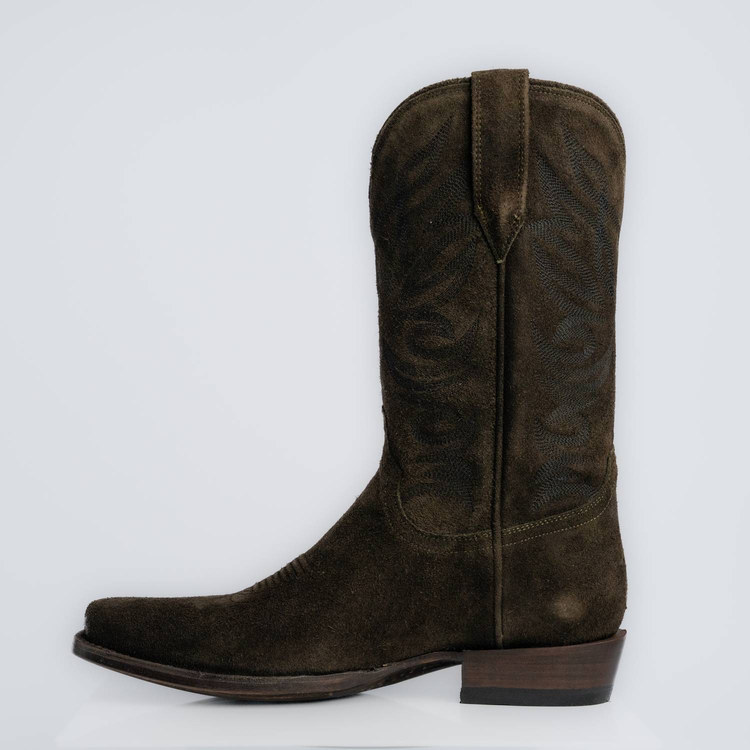 The Sterling | Men's Cowboy Boot | Premium Suede Leather | Olive