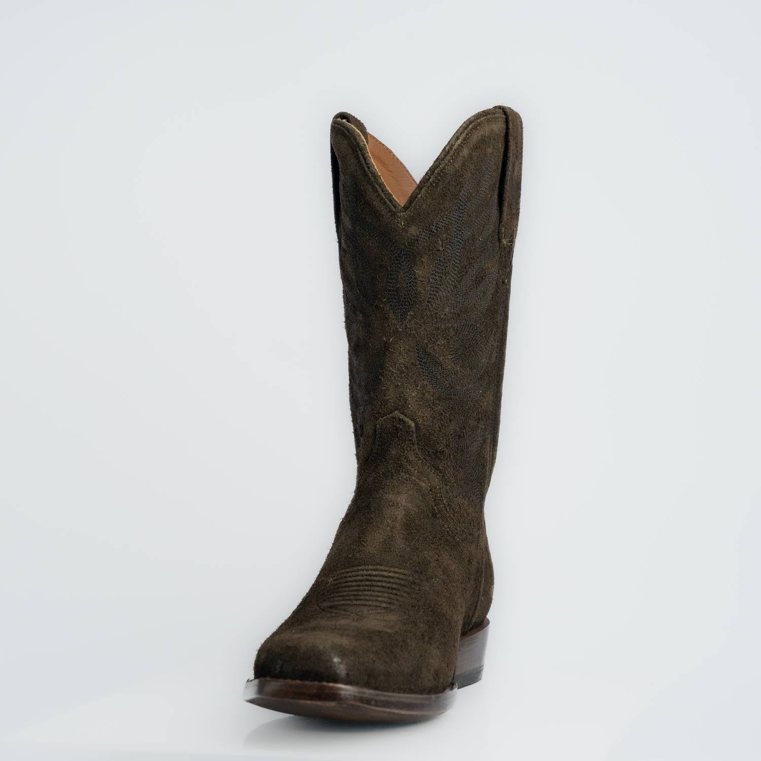 The Sterling | Men's Cowboy Boot | Premium Suede Leather | Olive