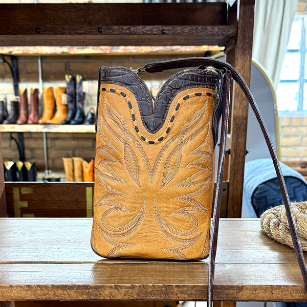 The Buckskin Rider Alligator Cowboy Purse