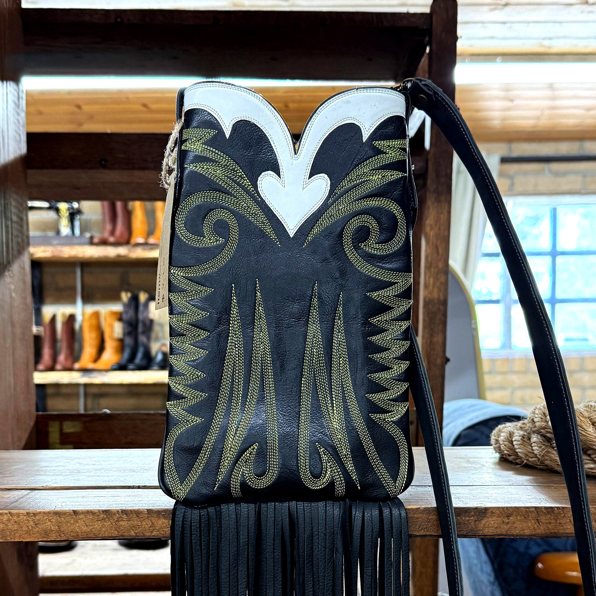 The White Heart Fringe Purse