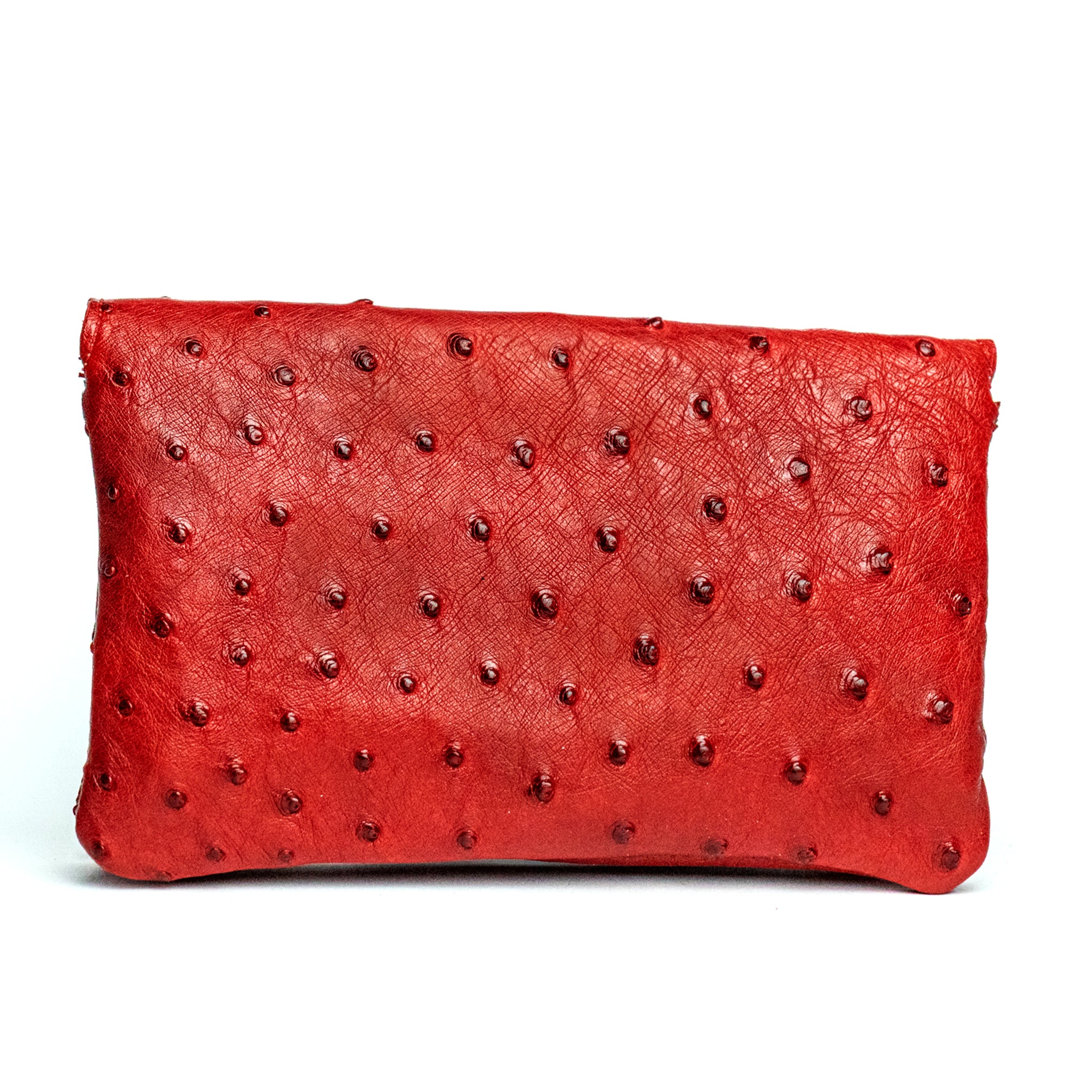 The Ostrich Pouch | Carmine