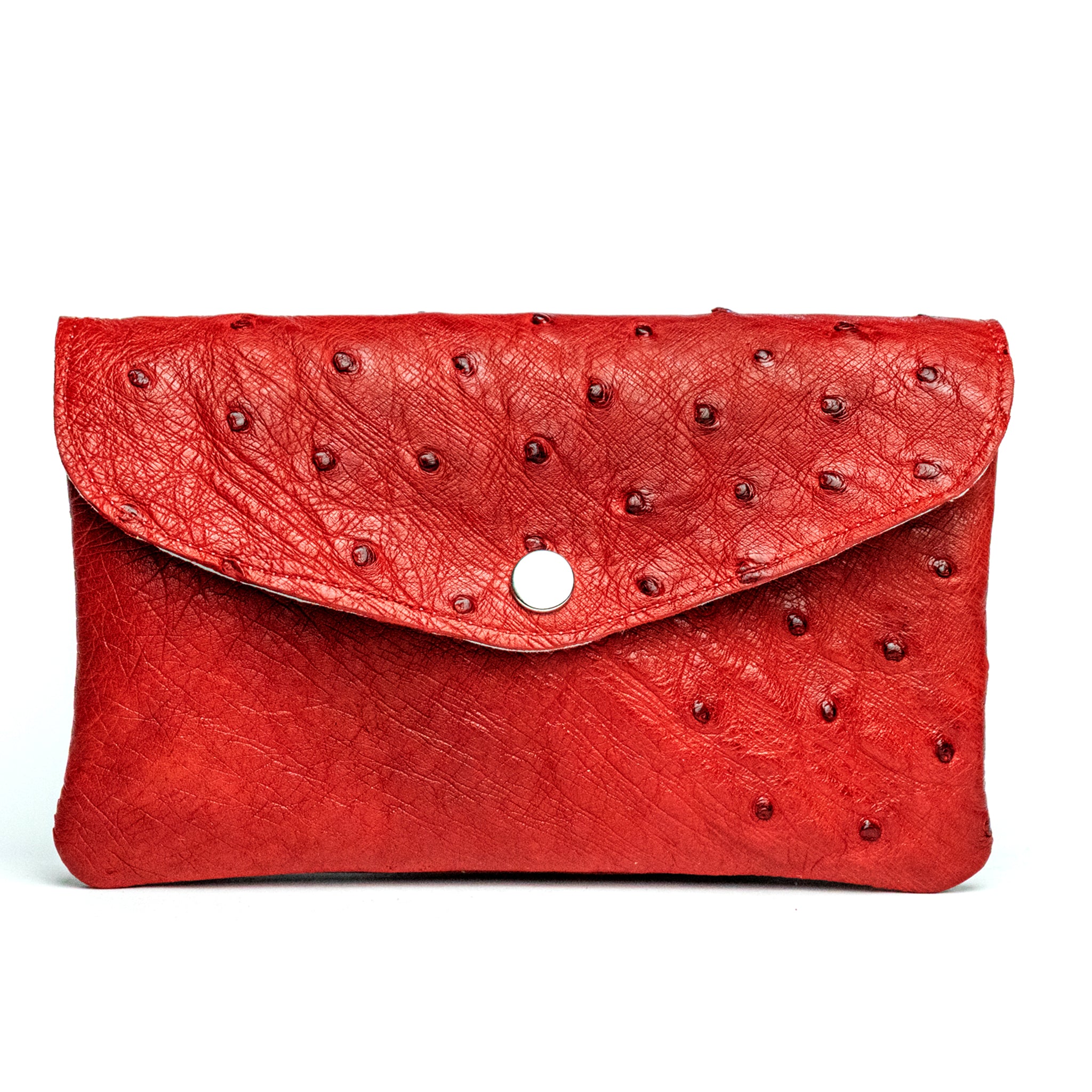 The Ostrich Pouch | Carmine