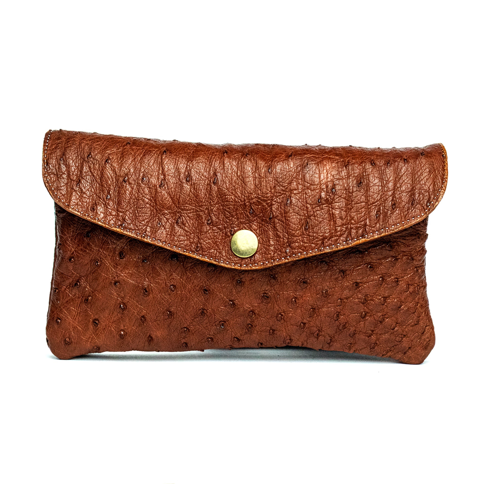 The Ostrich Pouch | Chocolate