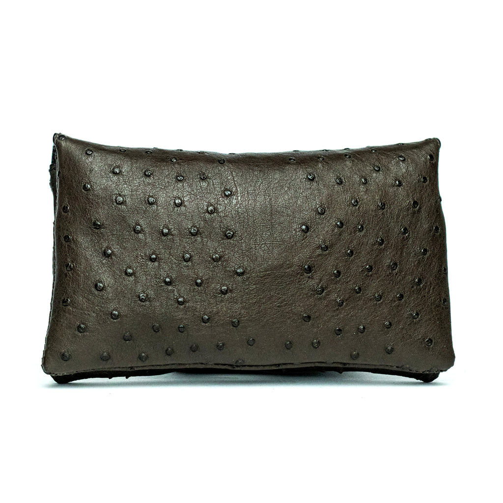 The Ostrich Pouch | Dark Brown