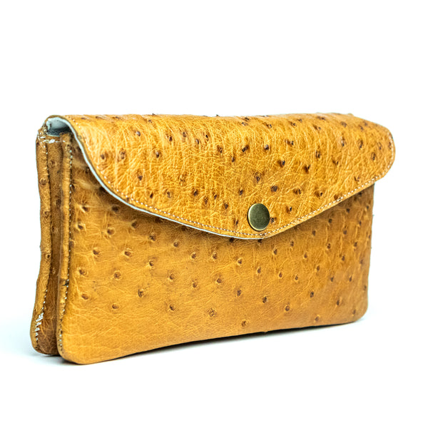 The Ostrich Pouch | Honey Tan