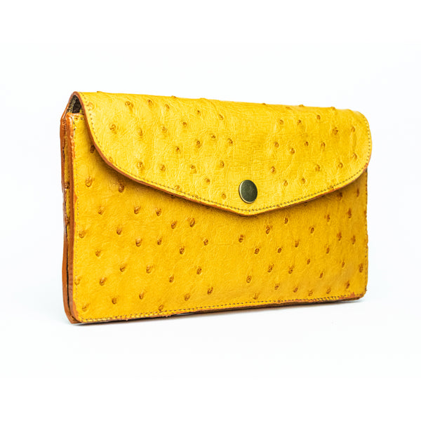 The Ostrich Pouch | Mustard
