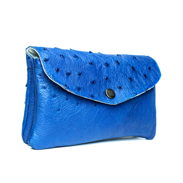 The Ostrich Pouch | Royal Blue