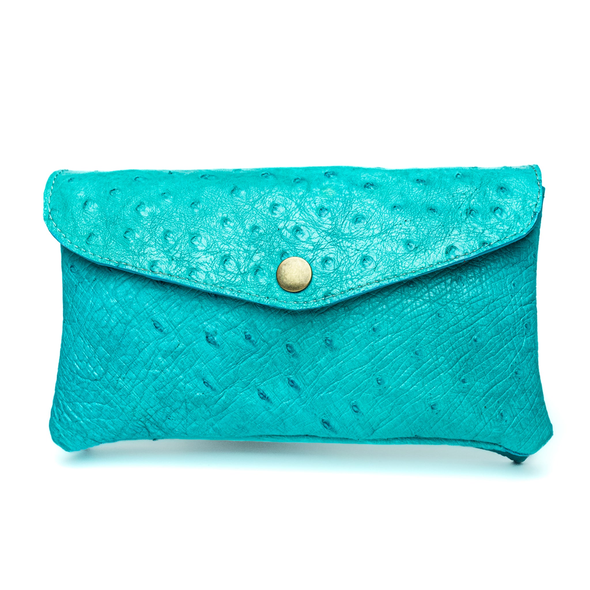 The Ostrich Pouch | Turquoise