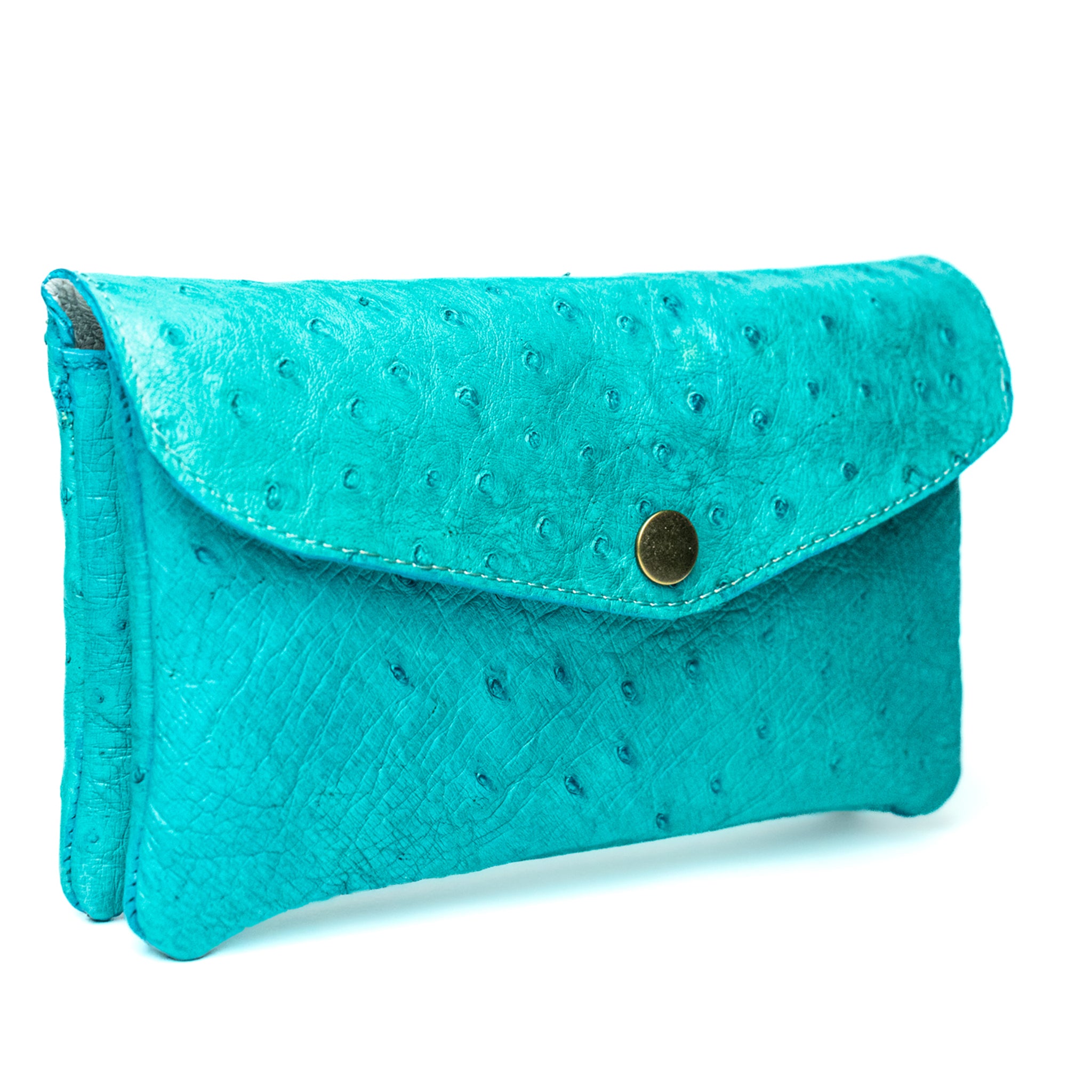 The Ostrich Pouch | Turquoise