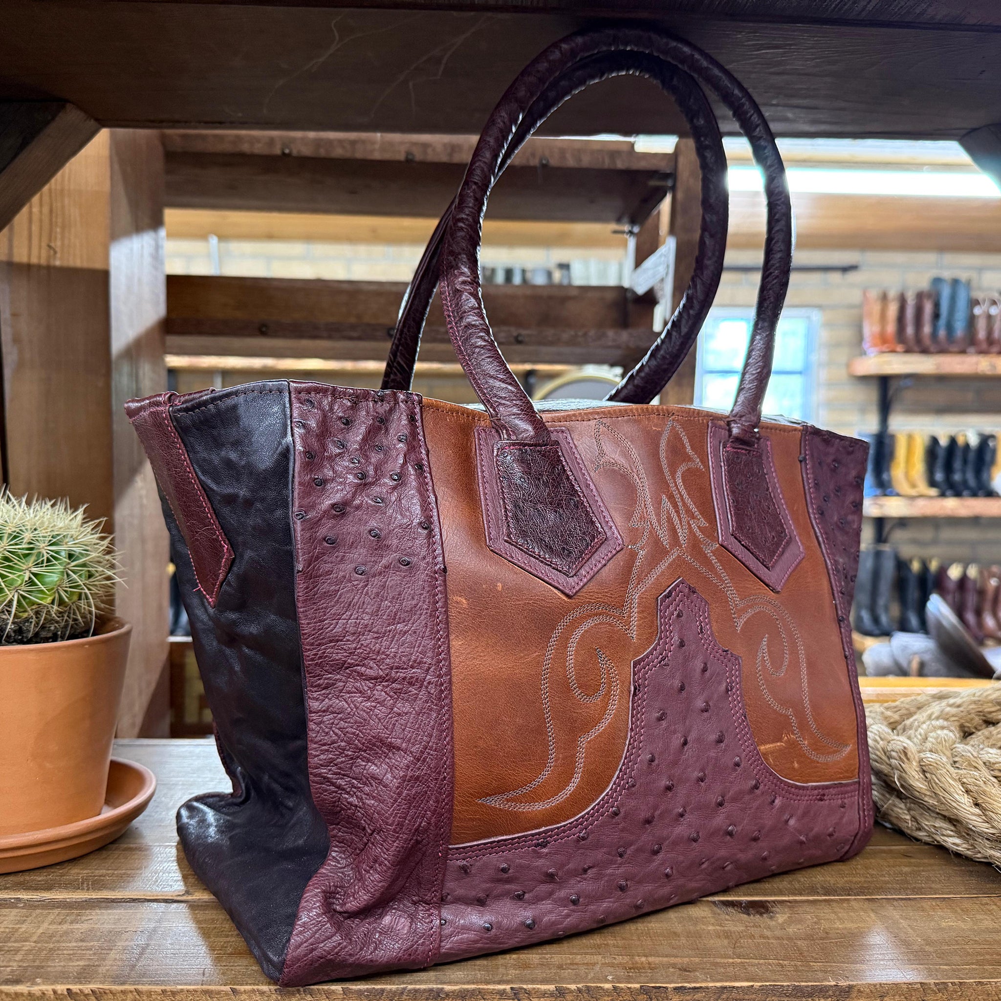 The Canyon Rider Ostrich Tote